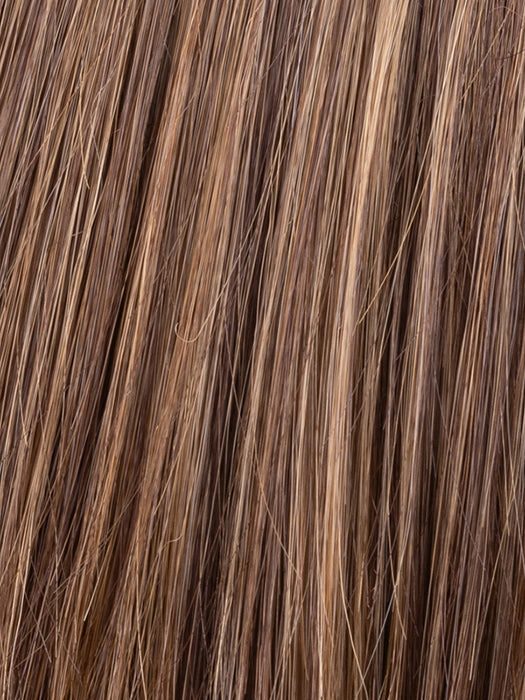 TOFFEE BROWN SHADED 830.27.20 | Medium Brown Blended with Light Auburn and Lightest Brown and Light Strawberry Blonde Blend with Shaded Roots