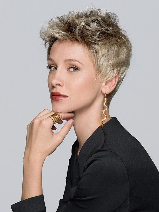 TAB by ELLEN WILLE in SANDY BLONDE ROOTED 24.22.16 | Lightest Ash Blonde and Light Neutral Blonde with Medium Blonde Blend and Shaded Roots