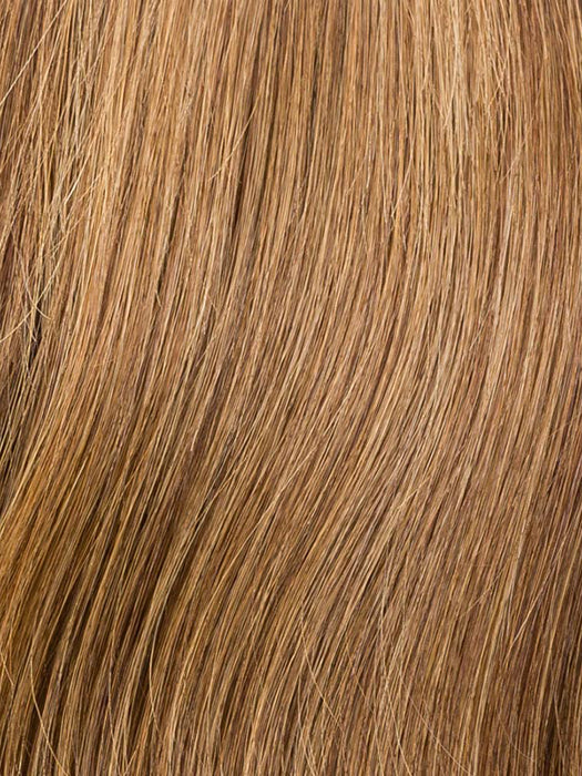 MOCCA ROOTED 830.12.27 | Medium Brown Blended with Light Auburn, Lightest Brown, and Dark Strawberry Blonde Blend with Shaded Roots