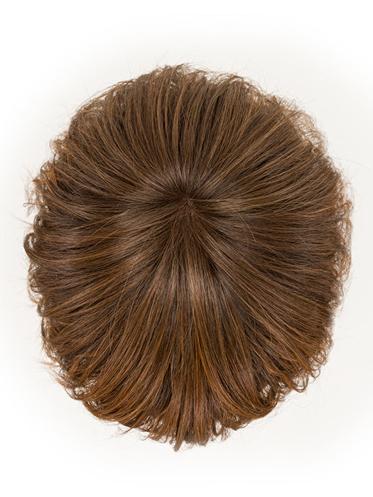 CHOCOLATE ROOTED 830.27.6 | Medium and Dark Brown with Light Auburn and Dark Strawberry Blonde Blend with Shaded Roots