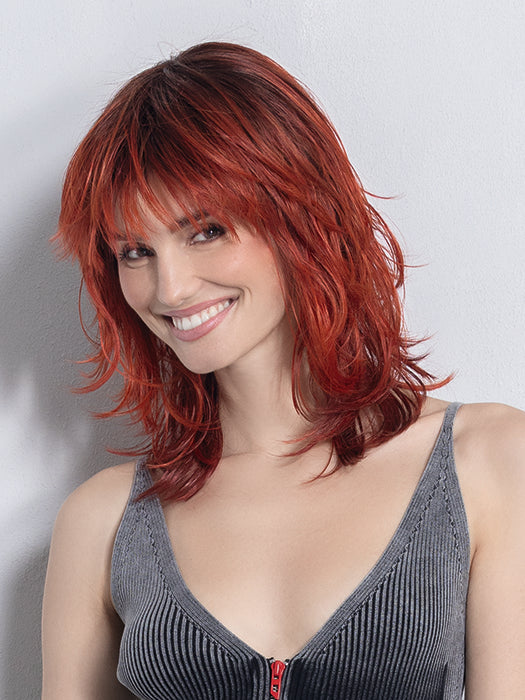 ENERGY by Ellen Wille in FIRESTORM ROOTED 132.32.133 | Granat Red and Deep Reddish Copper with Red Violet Blend and Shaded Roots