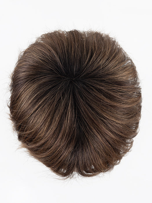 CHOCOLATE ROOTED 830.27.6 | Medium and Dark Brown with Light Auburn and Dark Strawberry Blonde Blend with Shaded Roots