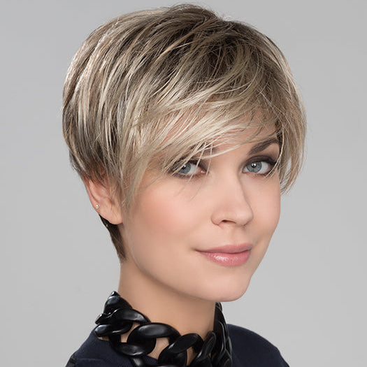 FENJA by ELLEN WILLE in SAND MULTI ROOTED 24.14.12 | Lightest Ash Blonde and Medium Ash Blonde with Lightest Brown Blend and Shaded Roots