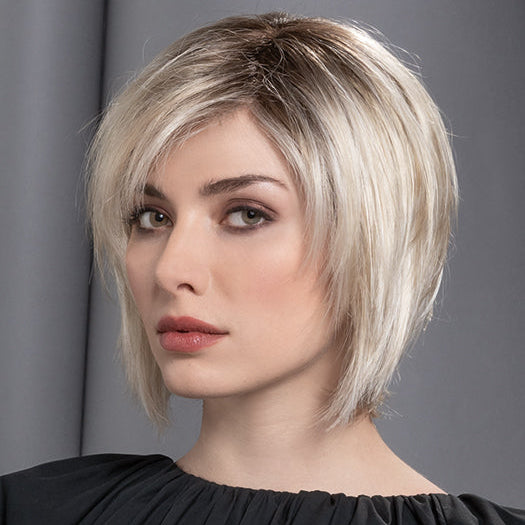 AVA by ELLEN WILLE in CREAM BLONDE SHADED 23.25.1001 | Lightest Pale Blonde and Lightest Golden Blonde with Winter White Blend and Shaded Roots