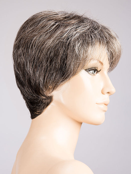 SALT/PEPPER ROOTED 39.51.44 | Darkest Brown and Black/Dark Brown with Grey Blend and Shaded Roots