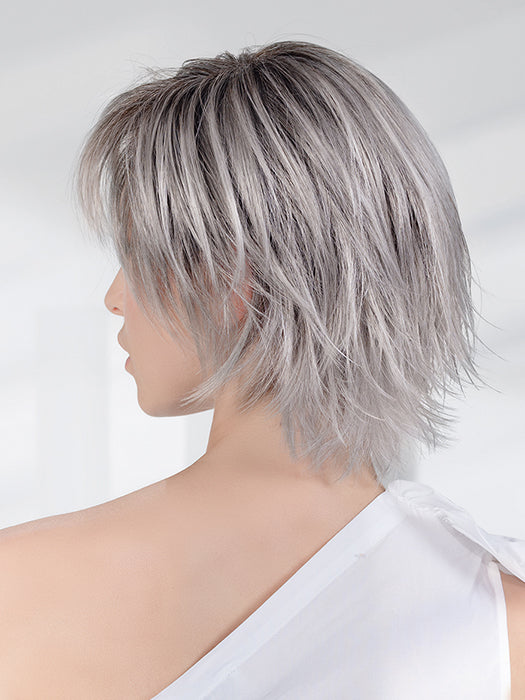 FAME SOFT by Ellen Wille in METALLIC GREY ROOTED 60.51.44 | Pearl White, Darkest/Lightest Brown, and Dark Brown with Grey Blend with Shaded Roots