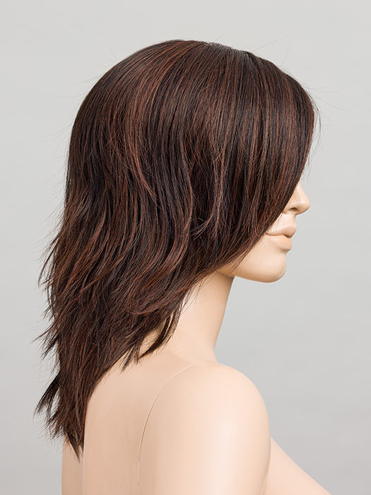 DARK AUBURN ROOTED 33.130.2 | Dark Auburn and Deep Copper Brown with Black/Dark Brown Blend with Shaded Roots