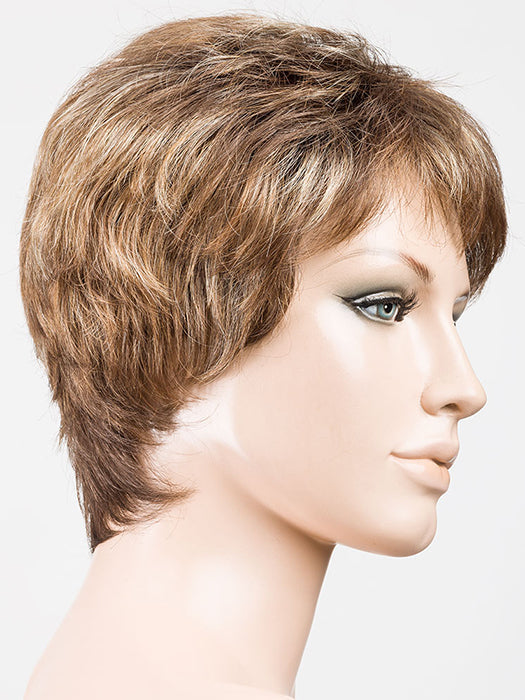 TOBACCO ROOTED 830.26.27 | Medium Brown Blended with Light Auburn, Light Golden Blonde and Dark Strawberry Blonde Blend with Shaded Roots