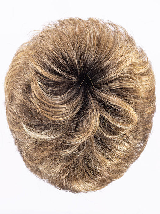 TOBACCO ROOTED 830.26.27 | Medium Brown Blended with Light Auburn, Light Golden Blonde and Dark Strawberry Blonde Blend with Shaded Roots