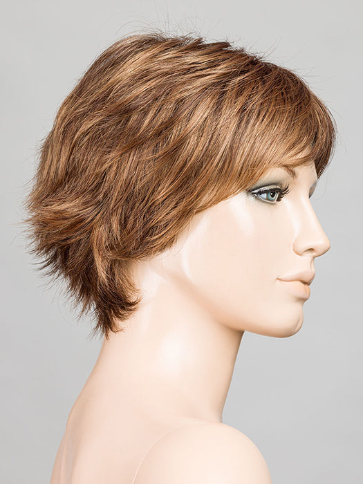 TOFFEE BROWN SHADED 830.27.20 | Medium Brown Blended with Light Auburn and Dark/Light Strawberry Blonde Blend and Shaded Roots