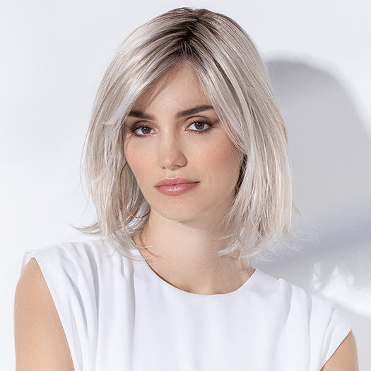 ICONE DELUXE in SILVER BLONDE ROOTED 60.23 | Pearl White and Lightest Pale Blonde Blend with Shaded Roots