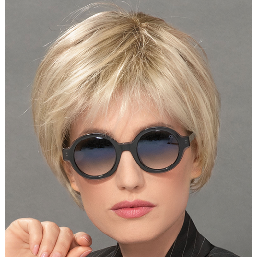 IDEAL by ELLEN WILLE in CHAMPAGNE ROOTED 22.26.16 | Light Neutral Blonde, Light Golden Blonde, and Medium Blonde Blend with Shaded Roots