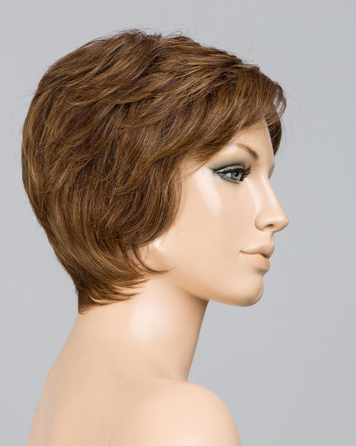MOCCA ROOTED 830.27.12 |Medium Brown Blended with Light Auburn and Dark Strawberry Blonde with Lightest Brown Blend and Shaded Roots
