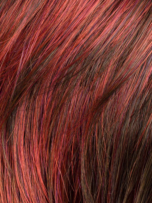 FLAME ROOTED 132.133.6 | Granat Red and Red Violet with Dark Brown Blend and Shaded Roots