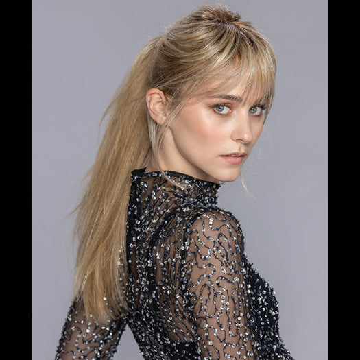 LEMON II in SANDY BLONDE ROOTED 16.22.20 | Medium Blonde, Light Neutral Blonde, and Light Strawberry Blonde Blend with Shaded Roots