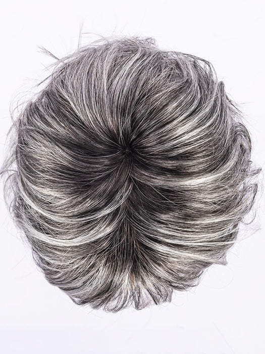 SALT/PEPPER ROOTED 39.51.44 | Darkest Brown and Black/Dark Brown with Grey Blend and Shaded Roots