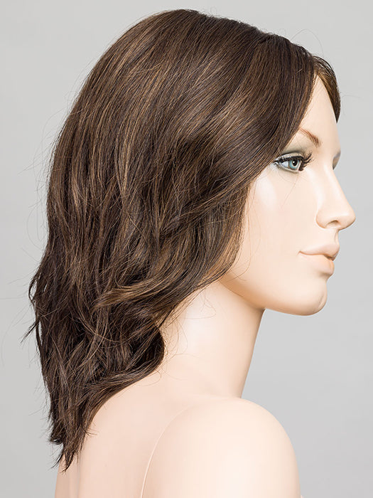 DARK BROWN LIGHTED 4.6.2 | Black/Dark Brown with Darkest Brown Blend and Medium Brown Highlights Throughout and Concentrated in the Front
