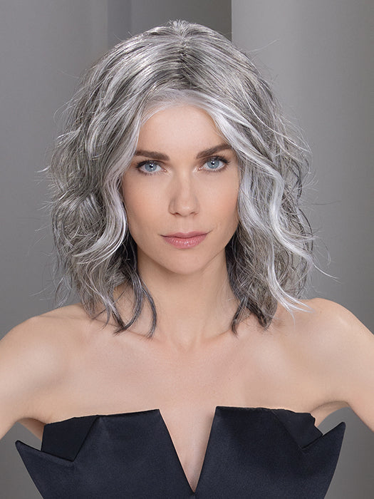 MILA by ELLEN WILLE in DARK_GREY LIGHTED | 39.51.44 Darkest Brown and Black/Dark Brown with Grey Blend Highlights throughout and Concentrated in the front