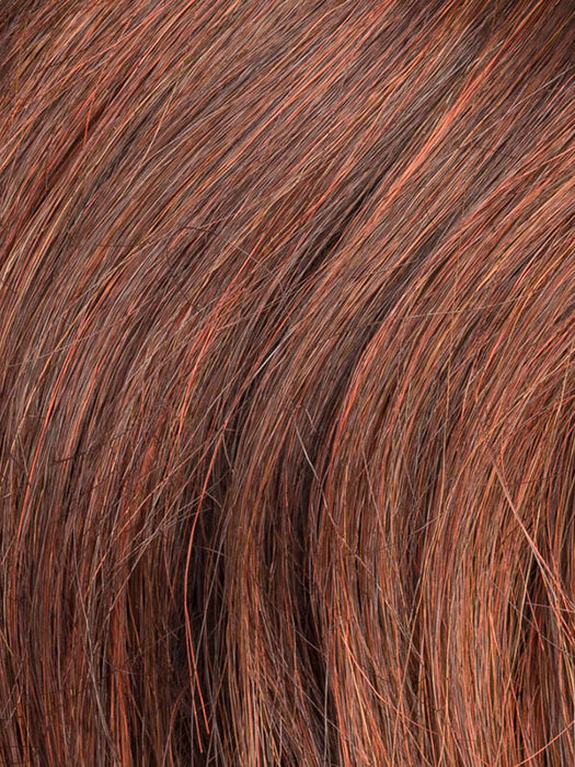 RED VINO LIGHTED 33.130.4 | Dark Auburn, Deep Copper Brown, and Darkest Brown Blend with Highlights throughout and Concentrated in the front
