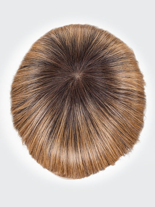 TOFFEE BLONDE ROOTED 27.31.20 | Dark Strawberry Blonde with Light Reddish Auburn and Light Strawberry Blonde Blend with Shaded Roots