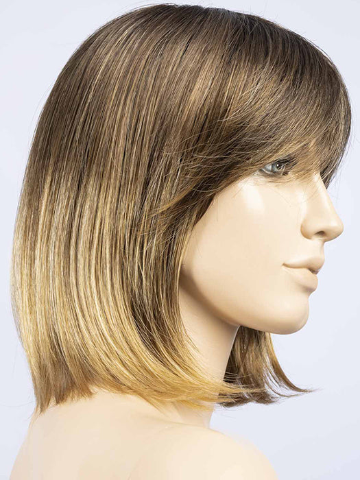 BERNSTEIN MULTI TIPPED 8.12.27.19 | Medium Brown and Lightest Brown with Dark Strawberry Blonde and Light Honey Blonde Blend and Lighter Ends