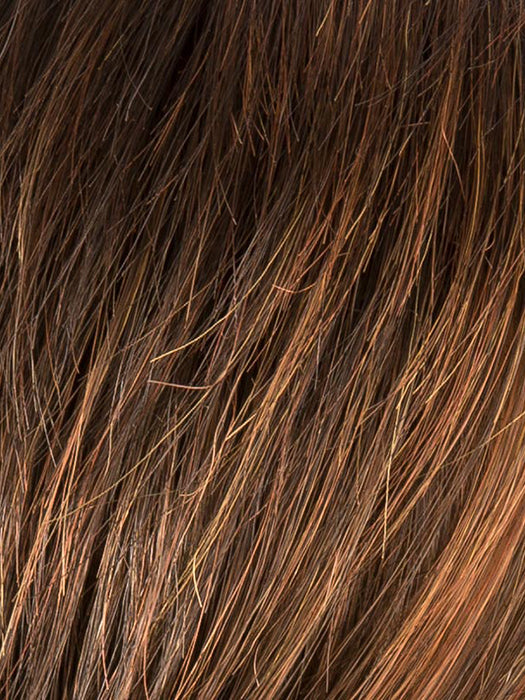DARK CHOCOLATE LIGHTED 4.33.31 | Darkest Brown and Dark Auburn with Light Reddish Auburn Blend with Highlights Throughout and Concentrated in the Front