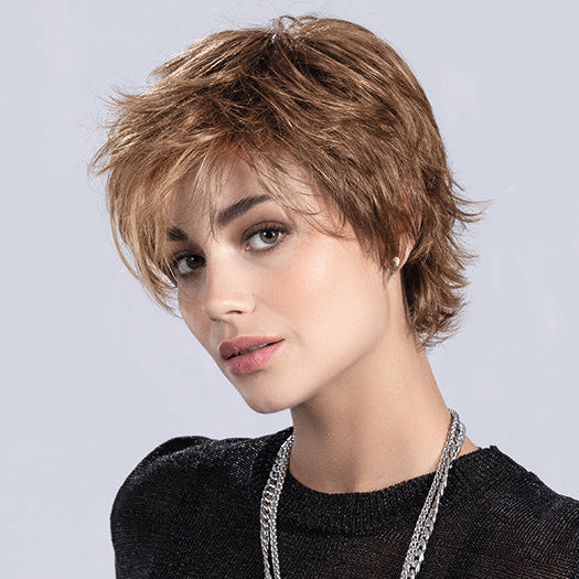 OPEN by Ellen Wille in MOCCA LIGHTED 830.12.20 | Medium Brown Blended with Light Auburn and Lightest Brown and Light Strawberry Blonde Blend with Highlights Throughout and Concentrated in the Front