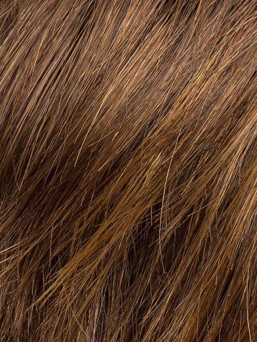 CHOCOLATE LIGHTED 830.9.31 | Medium Brown with Light Auburn and Medium Warm Brown Blended with Light Reddish Auburn with Highlights Throughout and Concentrated in the Front