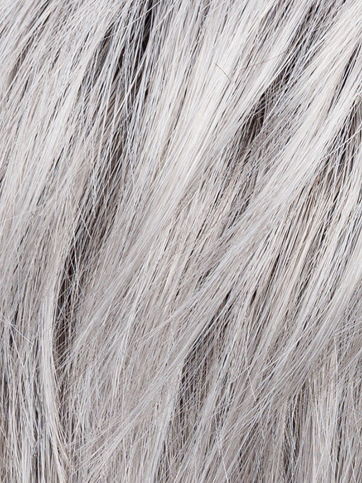 METALLIC GREY ROOTED 60.44 | Darkest and Dark Brown with Grey and Pearl White Blend with Shaded Roots