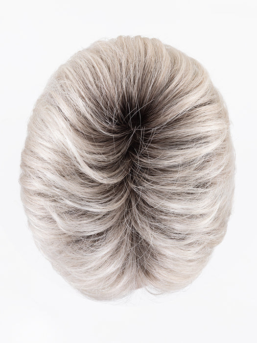 SILVER BLONDE ROOTED 60.24 | Pearl White and Lightest Ash Blonde Blend with Shaded Roots