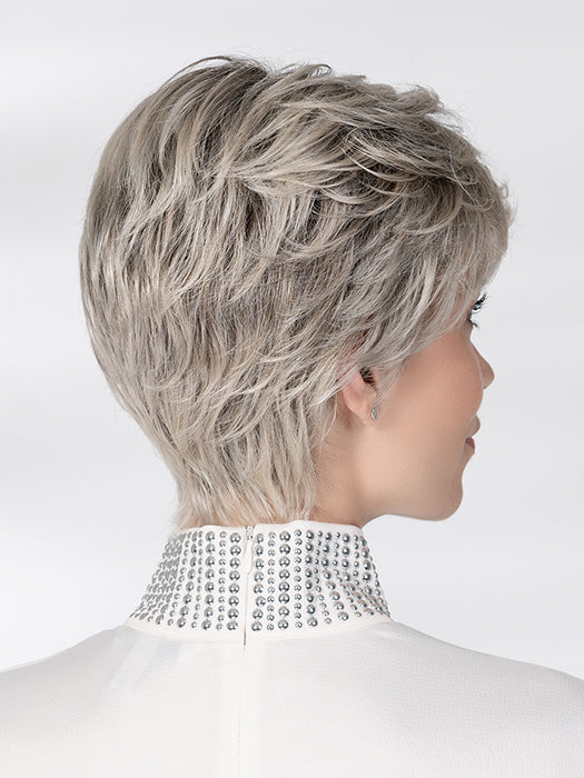 POSH DELUXE by Ellen Wille in SILVER BLONDE ROOTED 60.24 | Pearl White and Lightest Ash Blonde Blend with Shaded Roots