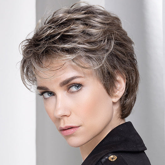 PRIMA SOFT by ELLEN WILLE in DARK SAND SHADED 14.24.12 | Lightest Brown and Medium Ash Blonde with Light Neutral Blonde Blend and Shaded Roots