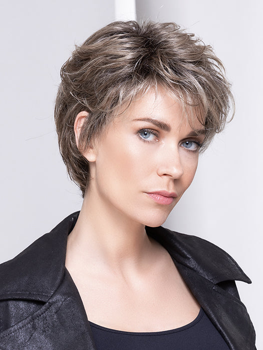 PRIMA SOFT by ELLEN WILLE in DARK SAND SHADED 14.24.12 | Lightest Brown and Medium Ash Blonde with Light Neutral Blonde Blend and Shaded Roots
