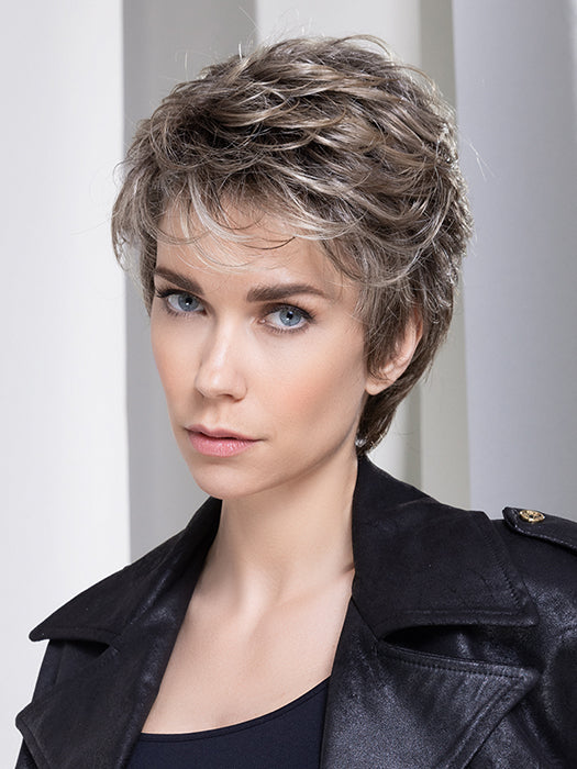 PRIMA SOFT by ELLEN WILLE in DARK SAND SHADED 14.24.12 | Lightest Brown and Medium Ash Blonde with Light Neutral Blonde Blend and Shaded Roots