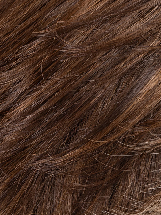 TOFFEE BROWN LIGHTED 830.27.20 | Medium Brown Blended with Light Auburn and Dark/Light Strawberry Blonde Blend with Highlights Throughout and Concentrated in the Front