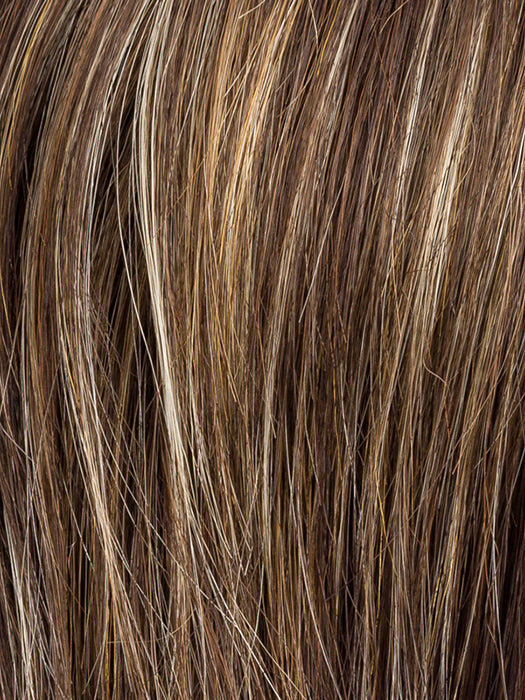 COFFEE BROWN LIGHTED 8.6.16 | Medium Brown and Dark Brown with Medium Blonde Blend with Highlights Throughout and Concentrated in the Front with Shaded Roots