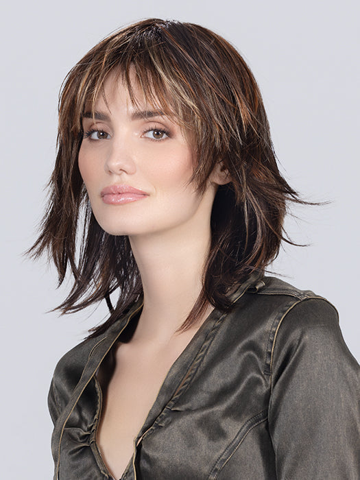 RAINBOW by Ellen Wille in CAPPUCCINO MIX 6.26.29 | Dark Brown with Light Golden Blonde and Copper Red Blend
