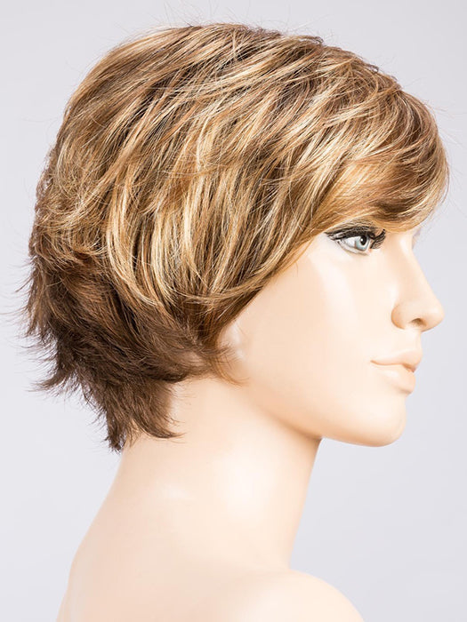 TOBACCO ROOTED 12.26.27.8 | Medium Brown base with Light Golden Blonde Highlights and Light Auburn Lowlights