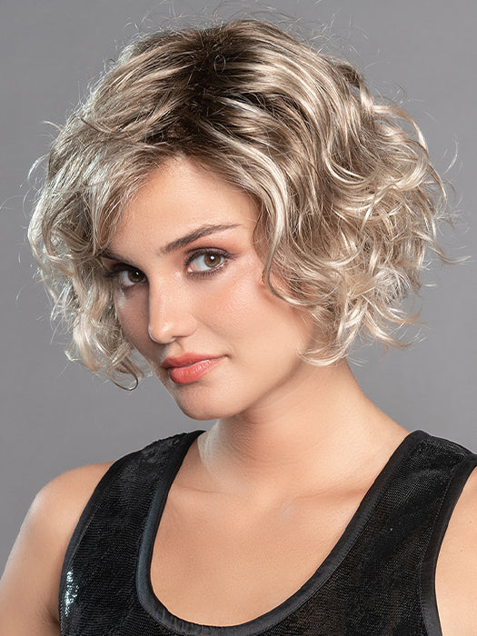 MOVIE STAR by ELLEN WILLE in SAND MULTI ROOTED 24.14.23 | Lightest Ash Blonde and Medium Ash Blonde with Lightest Pale Blonde Blend and Shaded Roots