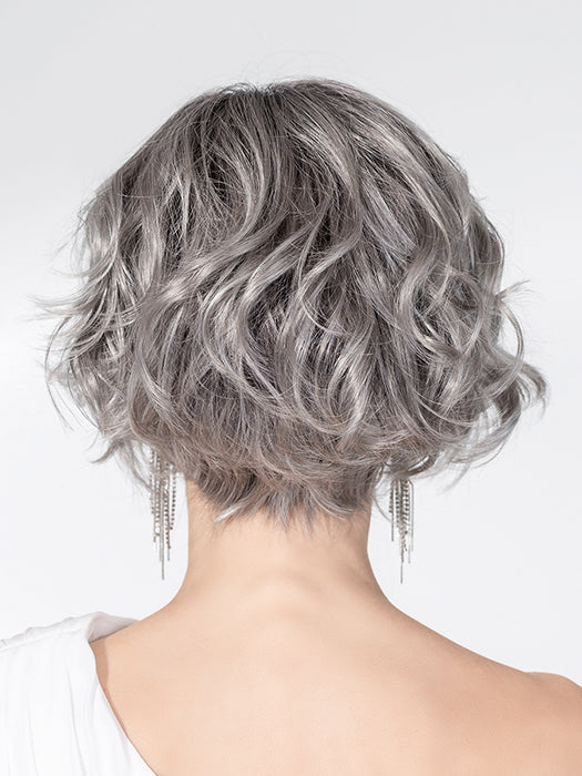 ROMANCE DELUXE in METALLIC GREY ROOTED 51.60 | Black/Dark Brown and Lightest Brown with Pearl White and Grey Blend with Shaded Roots
