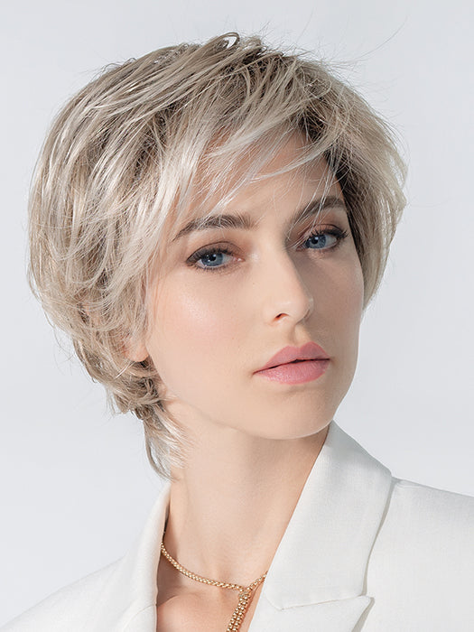 SATIN SOFT by Ellen Wille in PEARL BLONDE ROOTED 101.14.1002 | Pearl Platinum and Medium Ash Brown with Winter White Blend and Shaded Roots