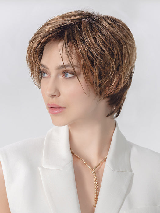 SATIN SOFT by Ellen Wille in 830.26.27 | Medium Brown Blended with Light Auburn, Light Golden Blonde and Dark Strawberry Blonde Blend with Shaded Roots