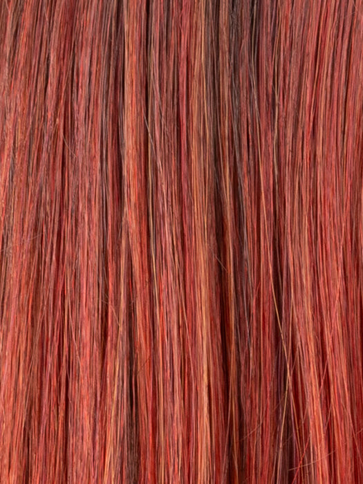 FIRESTORM TIPPED 132.130.33 | Granat Red, Deep Copper Brown and Dark Auburn Blend with Lighter Tipped Ends and Shaded Roots