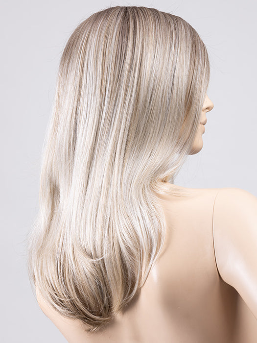 IVORY BLONDE TIPPED 101.15.12 | Pearl Platinum and Light Ash Blonde with Lightest Brown Blend and Lighter Tipped Ends with Shaded Roots