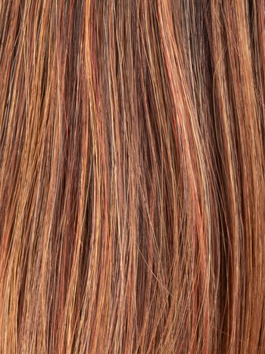 TIZIAN RED TIPPED 33.29.28 | Dark Auburn, Copper Red and Light Copper Red Blend with Lighter Tipped Ends and Shaded Roots