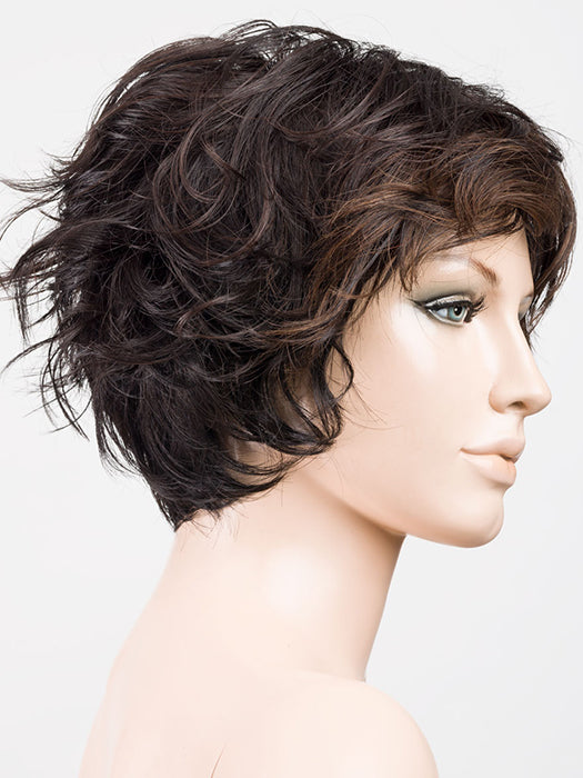 ESPRESSO LIGHTED 2.6.8 | Black/Dark Brown Blend with Medium Brown Highlights Throughout and Concentrated in the Front with Shaded Roots