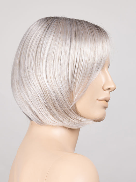 SILVER BLONDE ROOTED 60.23 | Pearl White and Lightest Pale Blonde Mixed with Dark and Lightest Brown with Grey Blend and Shaded Roots 