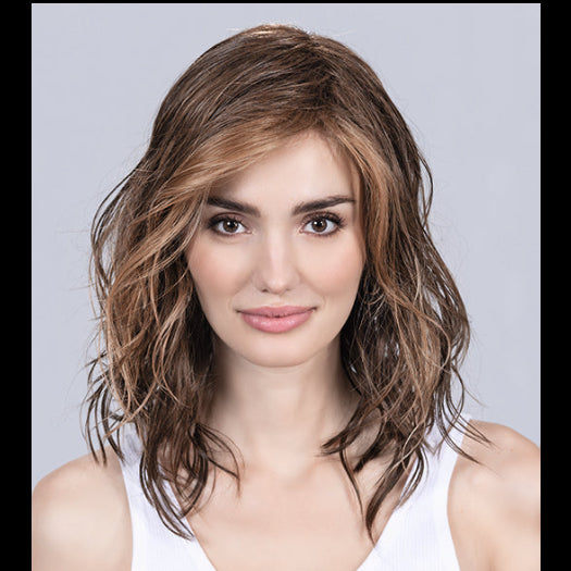TABU by Ellen Wille in MOCCA LIGHTED 830.9.16 | Medium Brown Blended with Light Auburn,  Medium Warm Brown and Medium Blonde Blend with Highlights Throughout and Concentrated in the Front