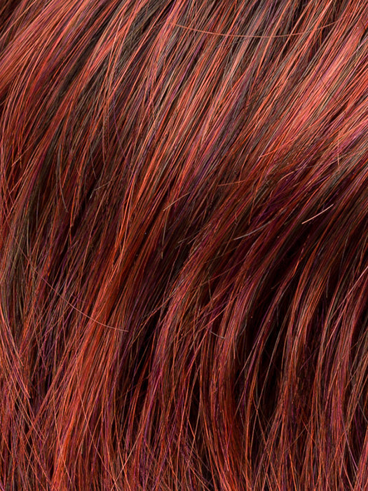 FLAME-ROOTED 132.133.6 | Granat Red and Red Violet with Dark Brown Blend and Shaded Roots