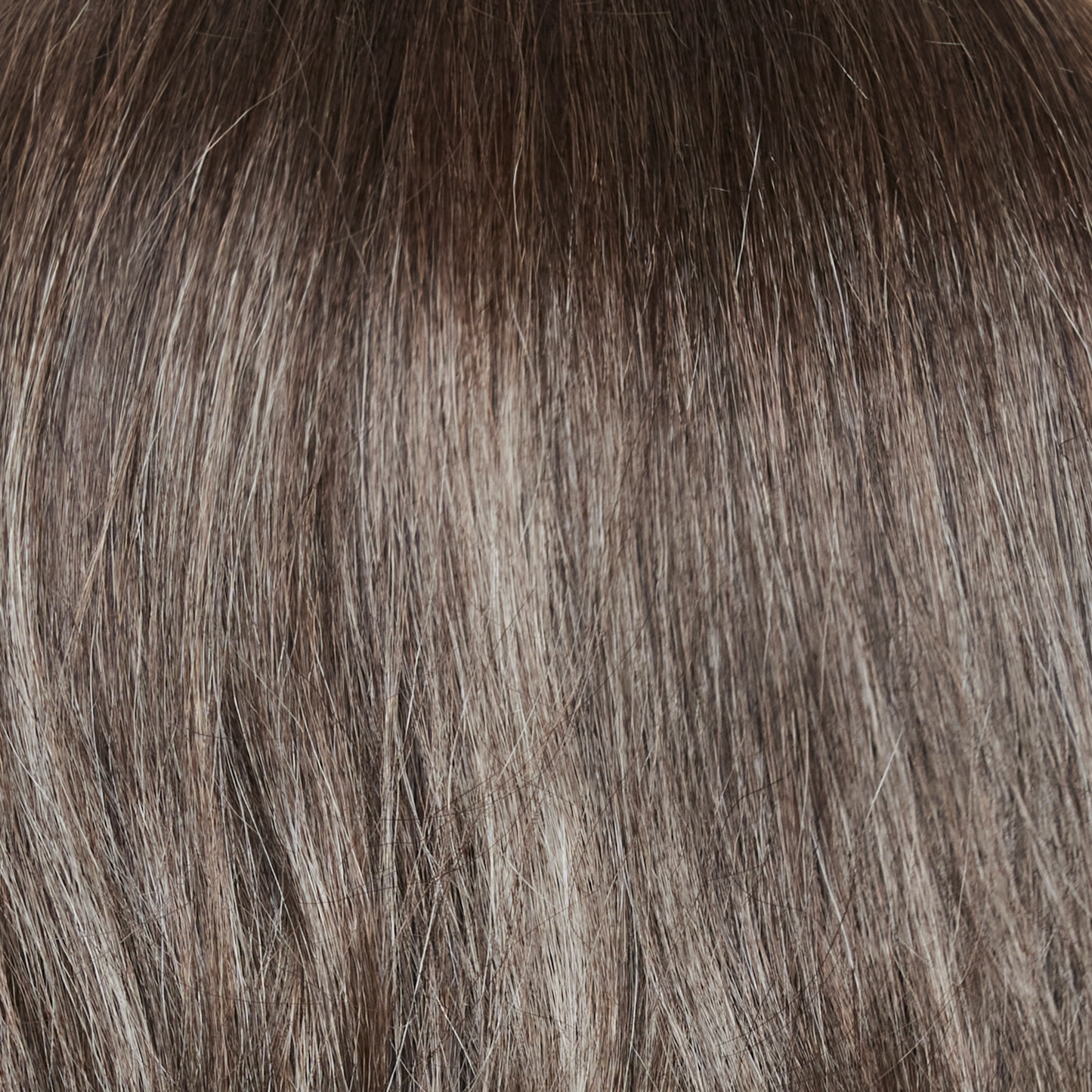 Truffle Brown-R  -  A neutral medium-brown tone, softly blended with light ash blond. The root creates a dimensional effect. 